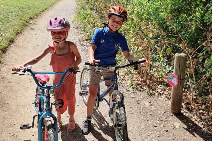 children on their bikes