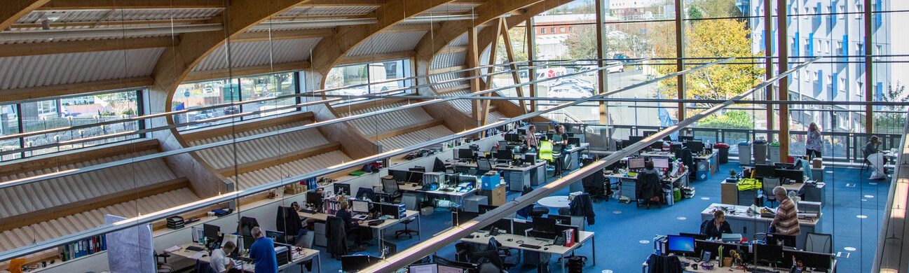 a picture of the inside of Somerstown housing office